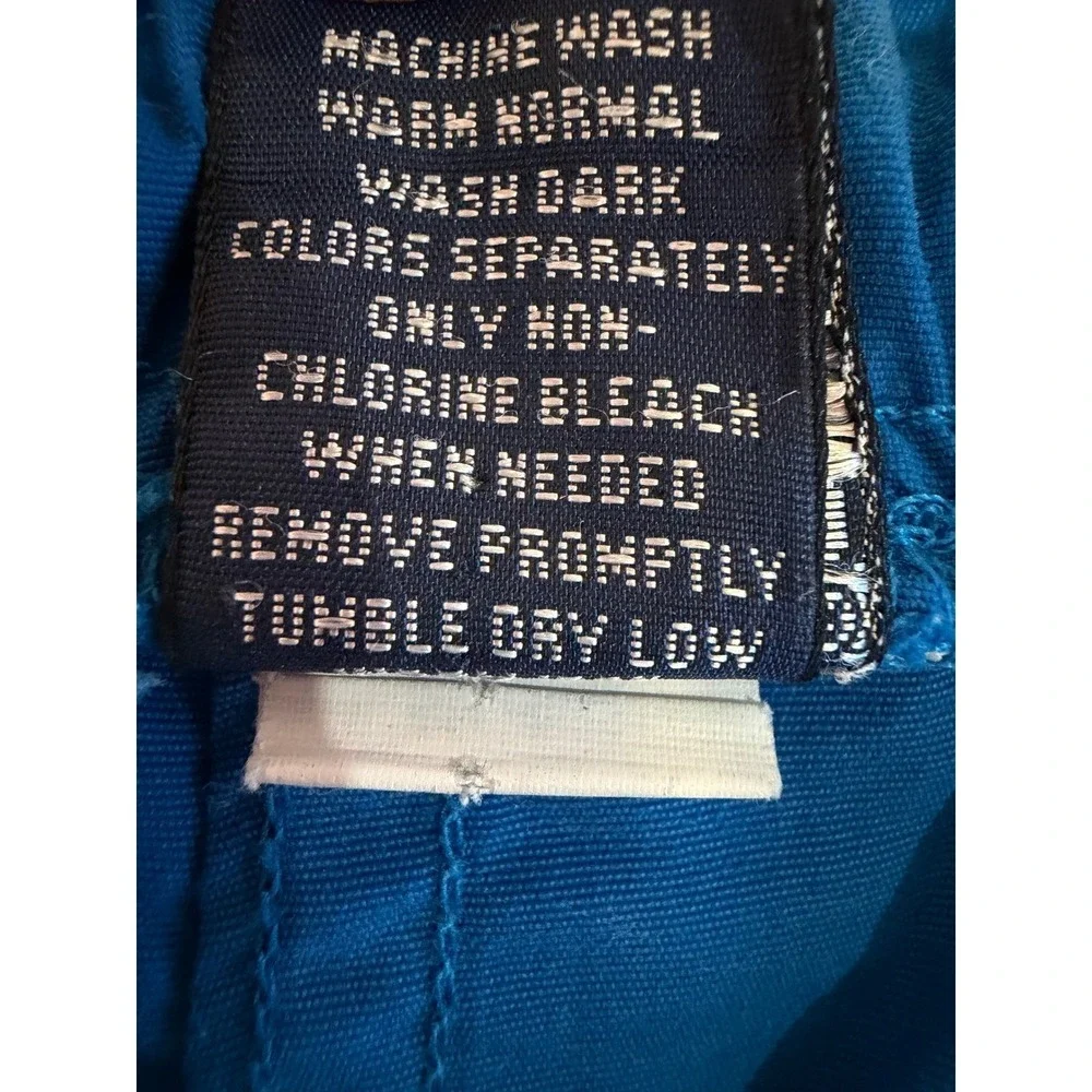 Lands End Vintage Mens Blue Supplex Nylon Windbreaker Pants Made in USA Size 34